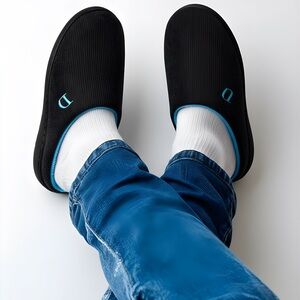 Men's Slippers Two Tone Memory Foam Slippers Indoor Outdoor Shoes Warm US 11-12